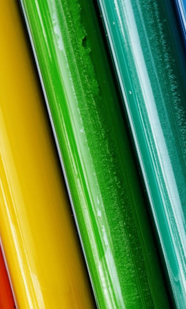 Différentes couleurs de plastique